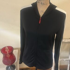 Ann Taylor LOFT lightweight, stretchy, full zip hoodie. Perfect condition. Sz M.